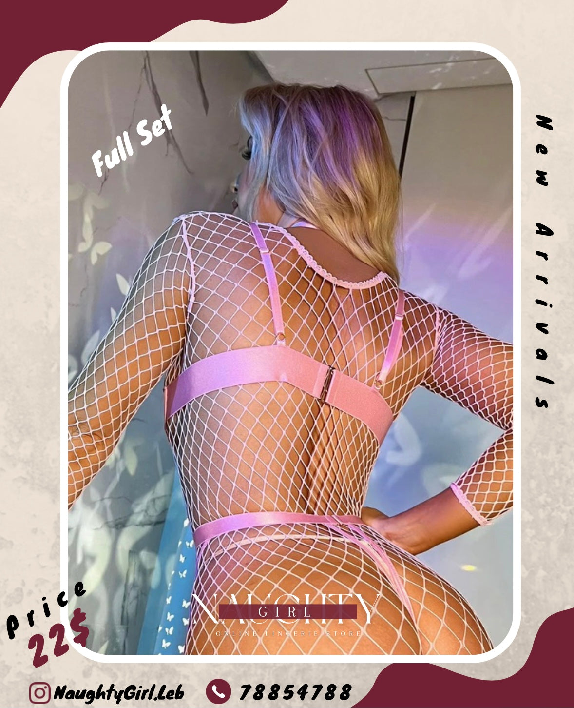 Lingerie Set With Fishnet