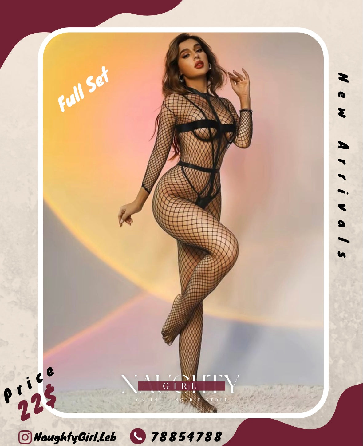 Lingerie Set With Fishnet