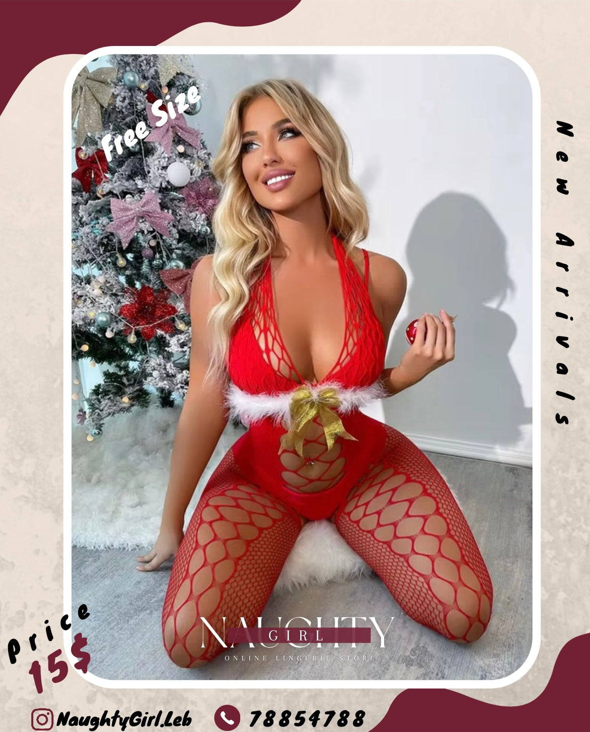 Christmas Fishnet Lingerie