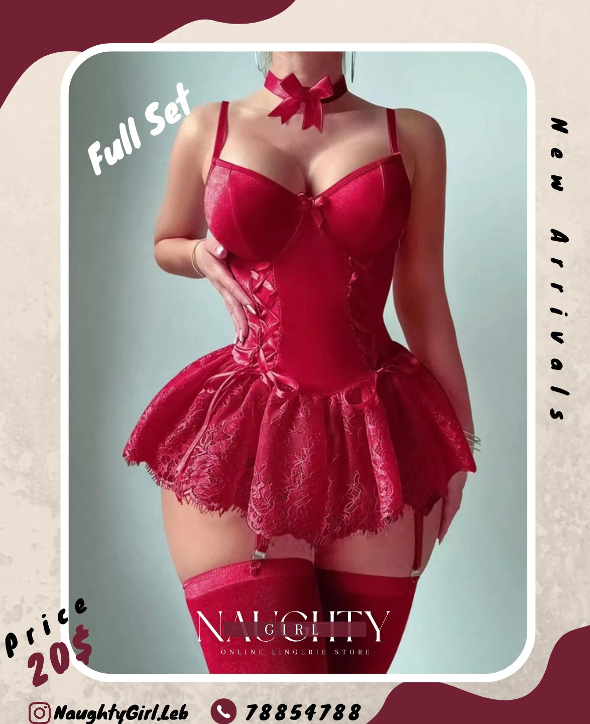 Babydoll Wine Red