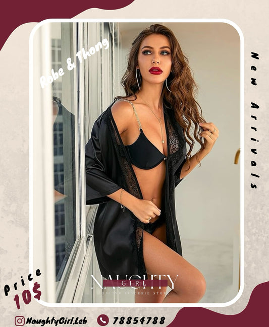 Lace Robe & Thong