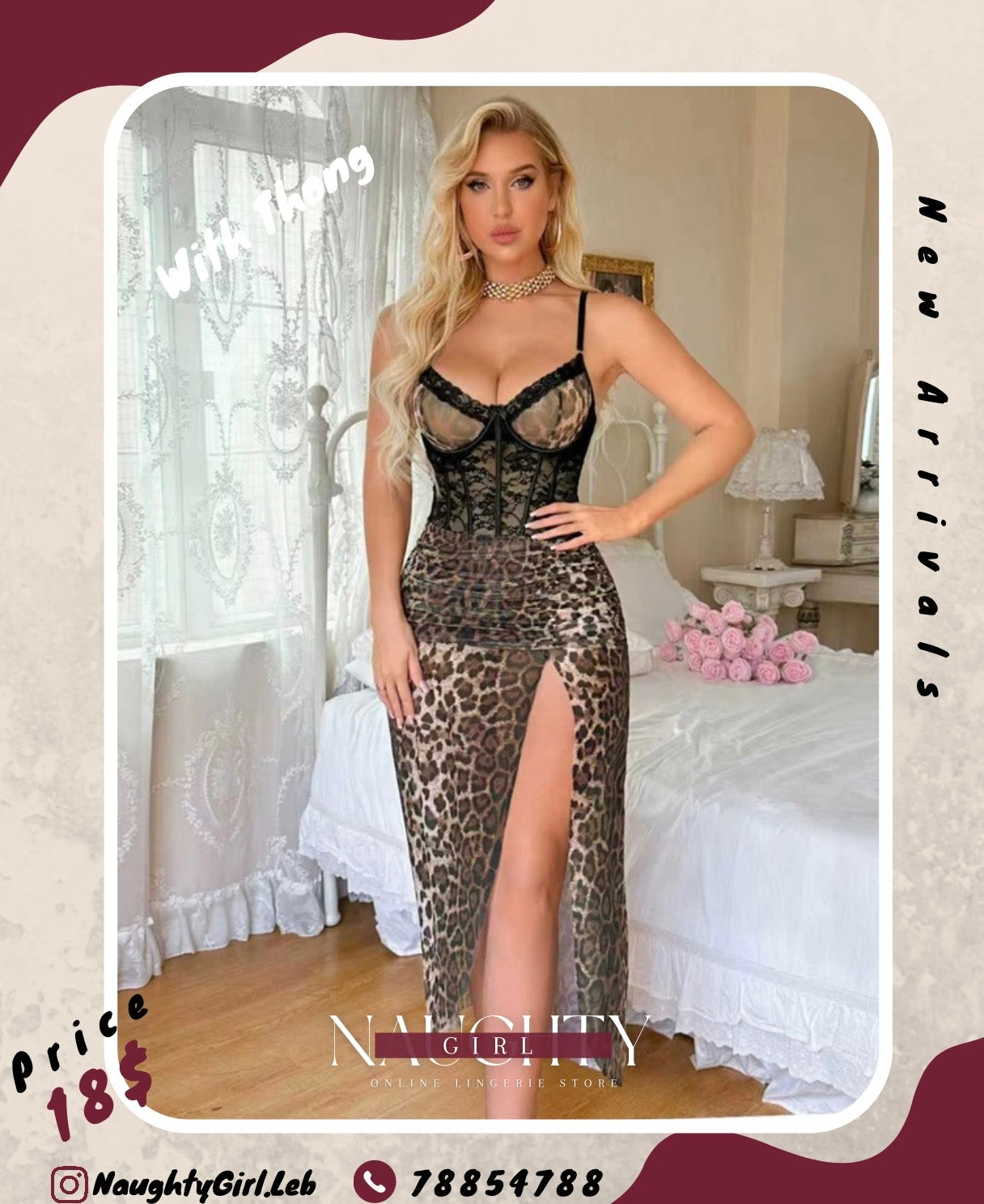 LONG BABYDOLL LEOPARD