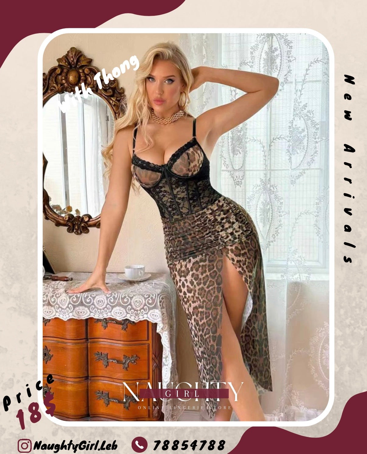 LONG BABYDOLL LEOPARD