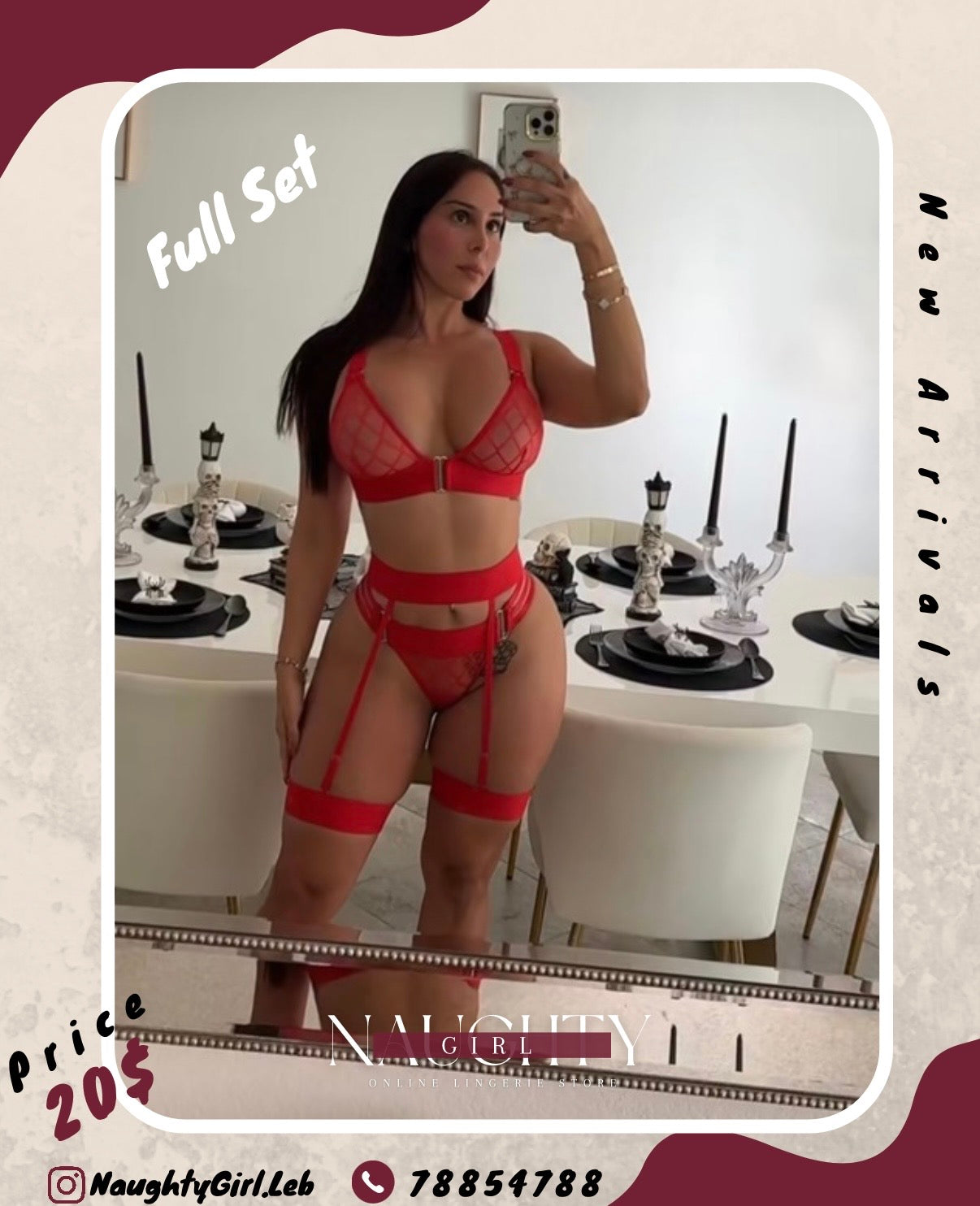 Red Lingerie Set