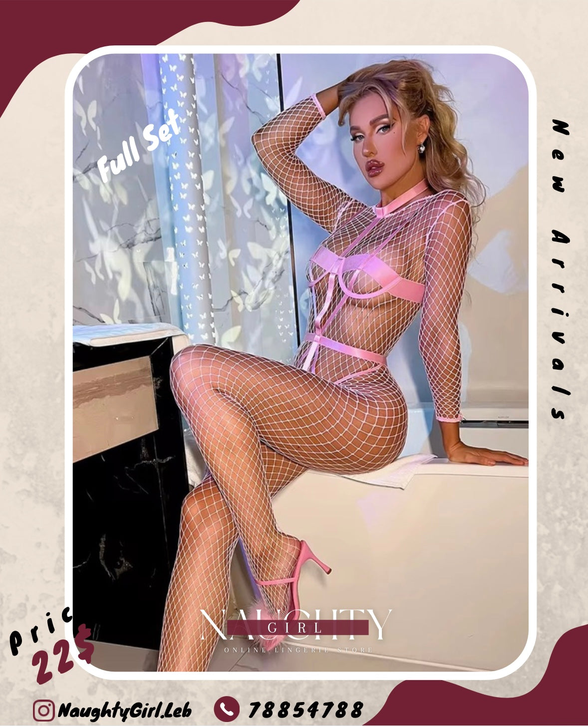 Lingerie Set With Fishnet