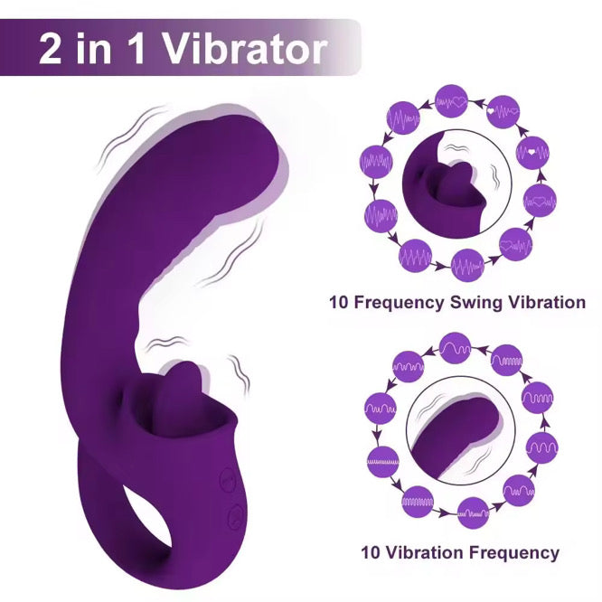Vibrating Tongue Dildo