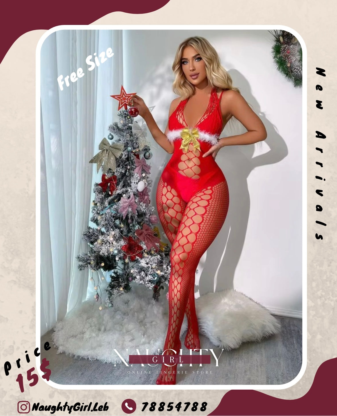 Christmas Fishnet Lingerie